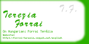 terezia forrai business card